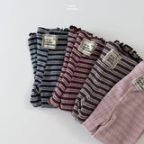 ［LINDO］Knit stripe flare leggings