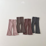 ［LINDO］Knit stripe flare leggings