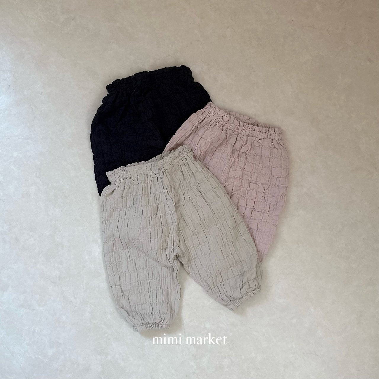 ［mimi market］Crinkle sausage pants