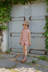 ［OREN］Camellia short overalls