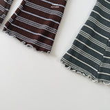 ［LINDO］Rib stripe flare leggings