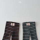 ［LINDO］Rib stripe flare leggings