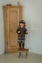 ［OREN］Brunel check suspender half pants