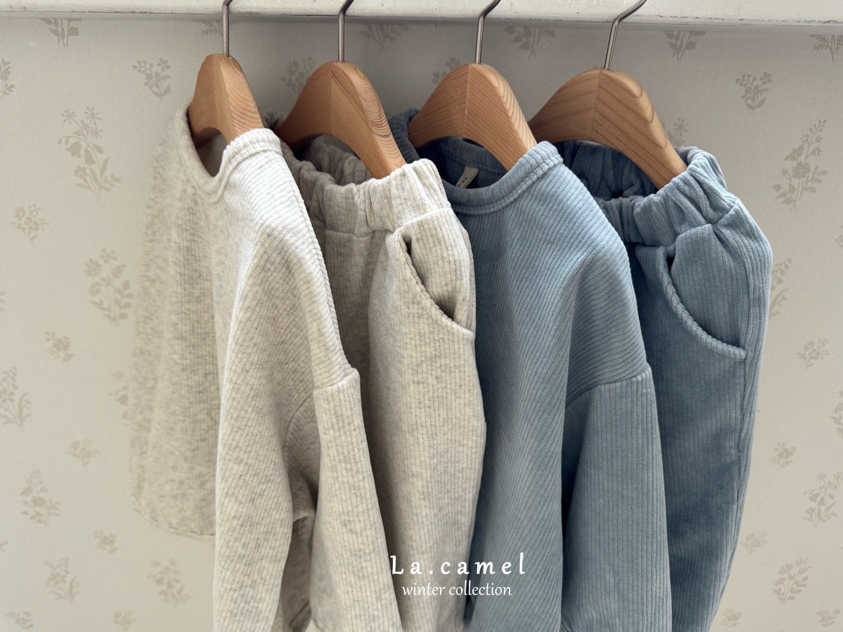 ［La.camel］Jelly velvet set up