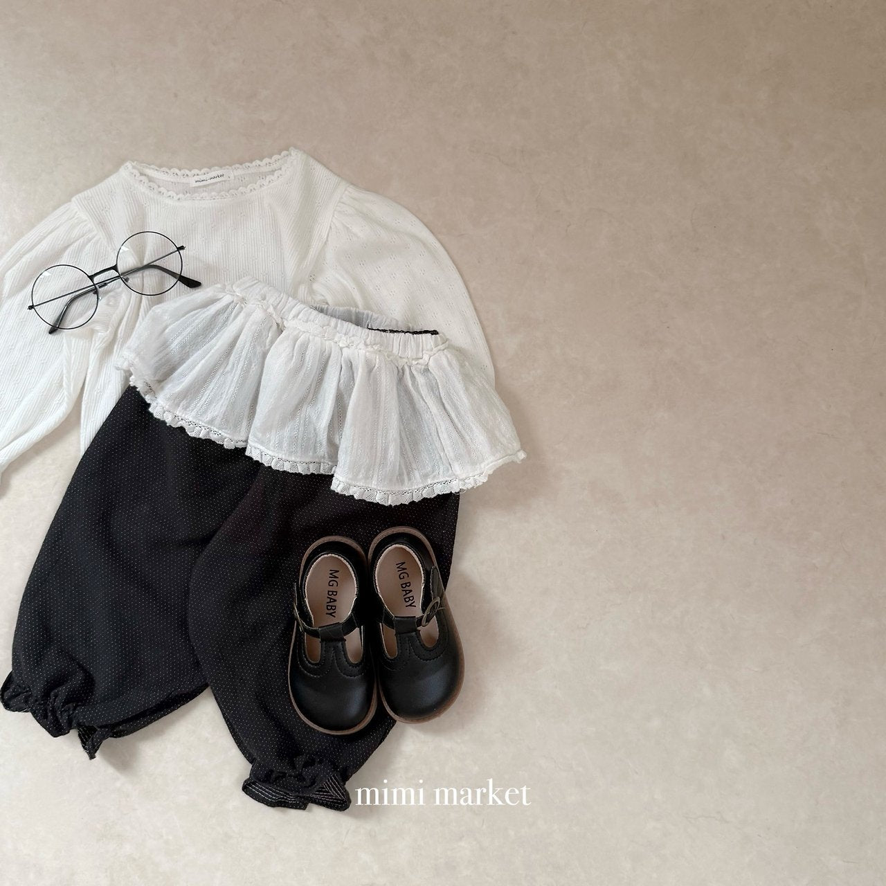 ［mimi market］Crinkle sausage pants