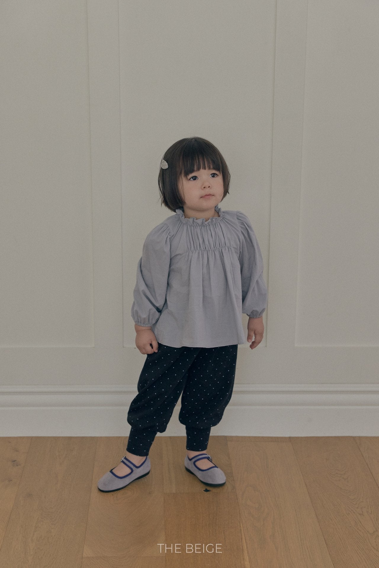［The beige］Shirring Blouse