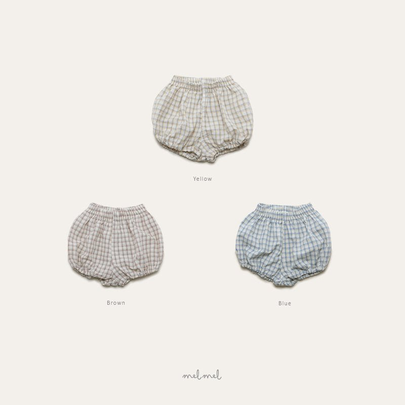 ［melmel］Popo check short bloomer