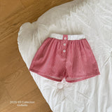［ninibello］Coby stripe button short pants