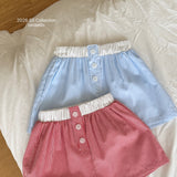 ［ninibello］Coby stripe button short pants