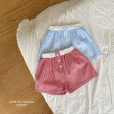 ［ninibello］Coby stripe button short pants