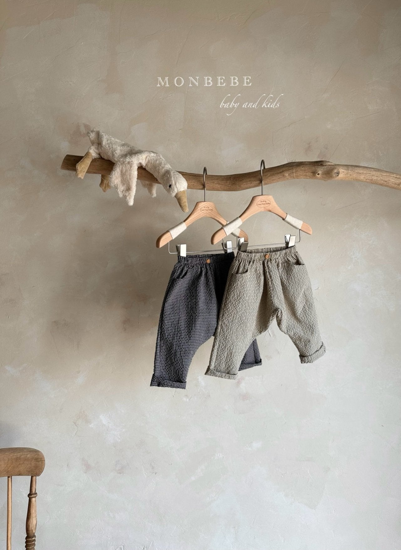 ［monbebe］Autumn check pants