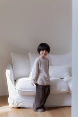 ［The beige］Velvet rib pants