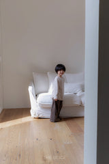 ［The beige］Velvet rib pants