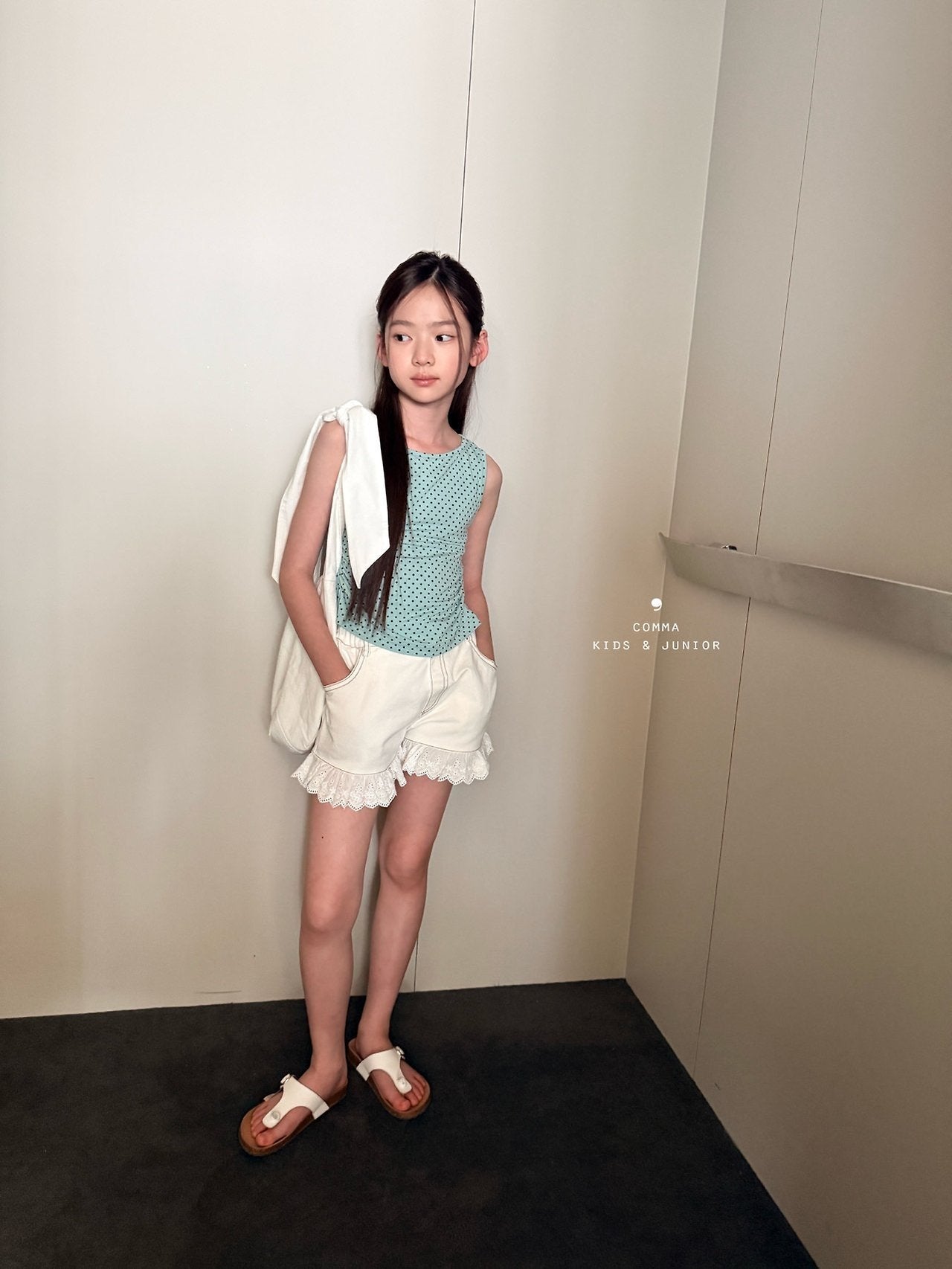 ［comma］Lace cotton short pants