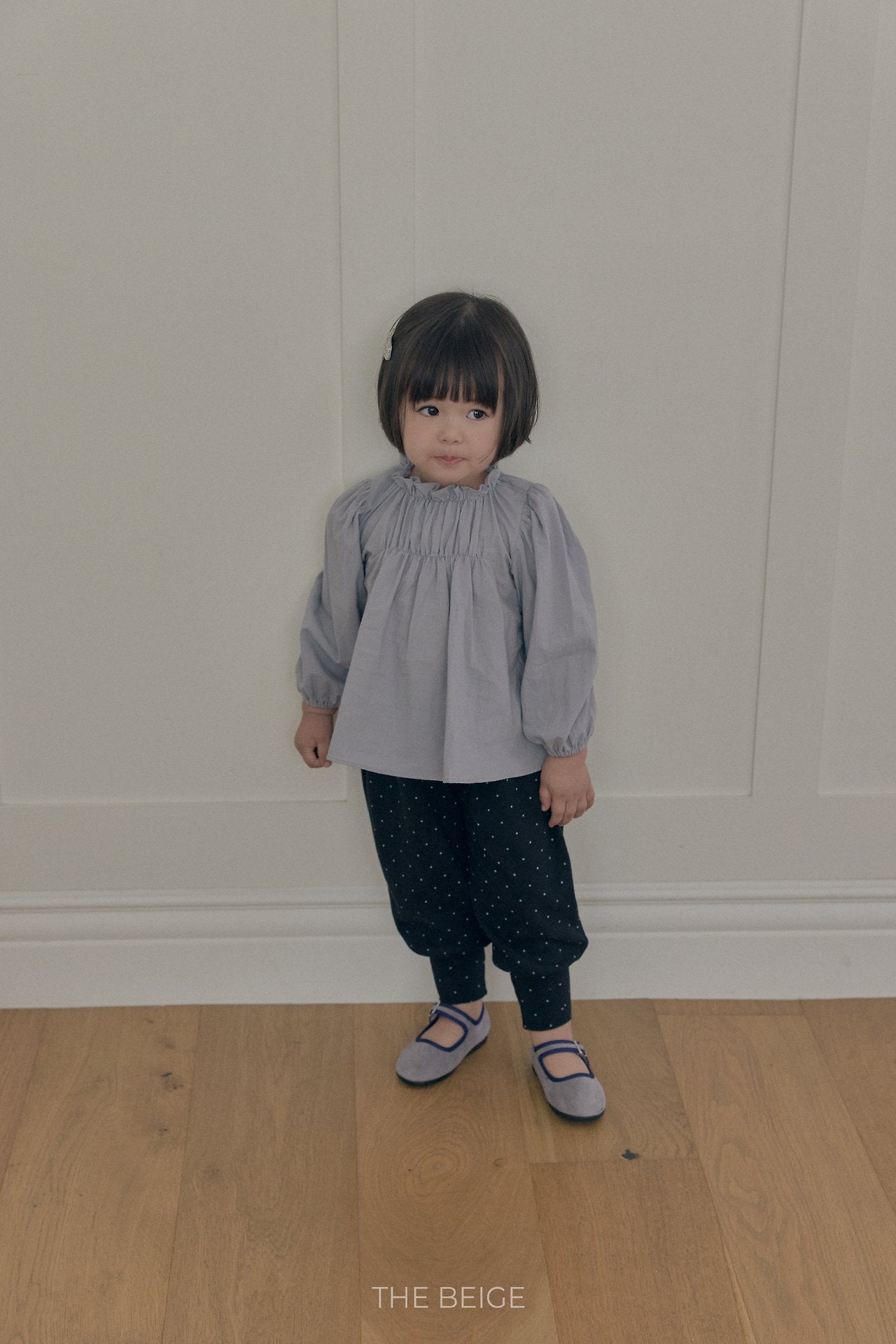 ［The beige］Shirring Blouse
