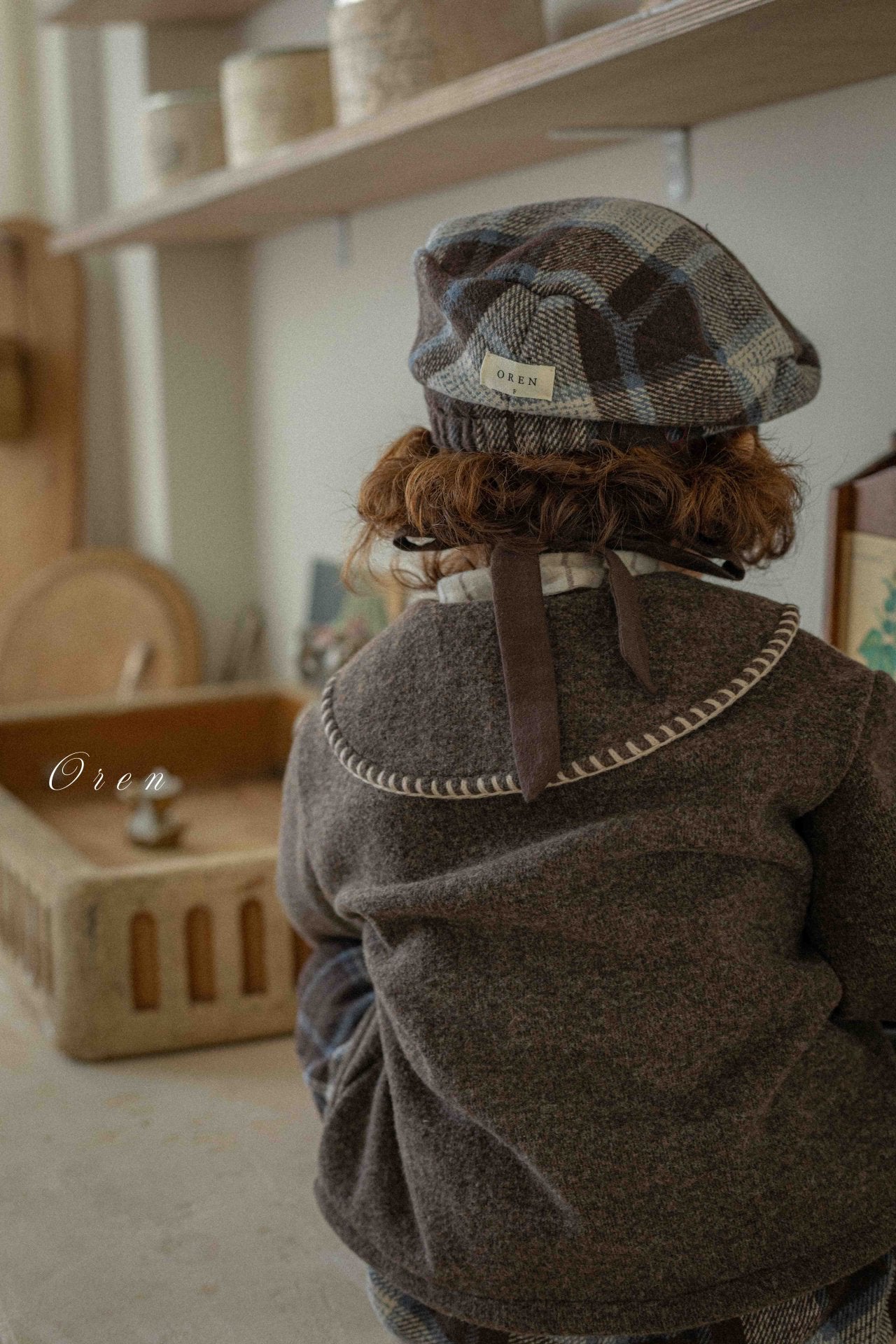 ［OREN］Brunel check beret