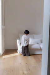 ［The beige］Velvet rib pants