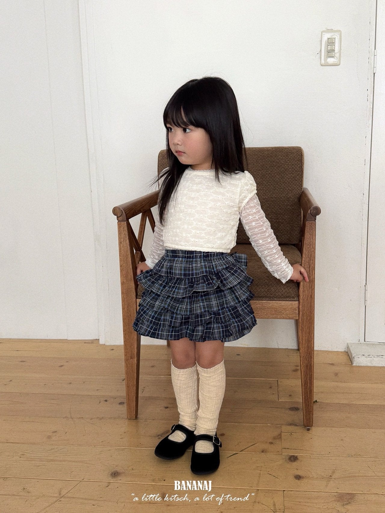 ［BANANAJ］Rhythm flower lace tops