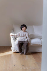 ［The beige］Velvet rib pants