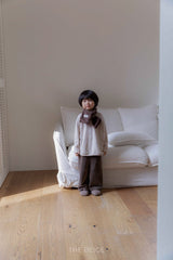 ［The beige］Velvet rib pants