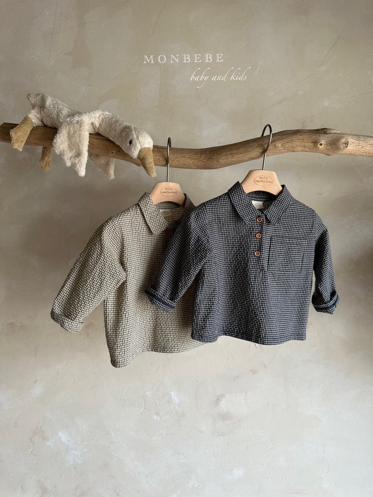 ［monbebe］Autumn check shirt