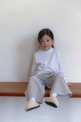 ［The beige］Velvet rib pants