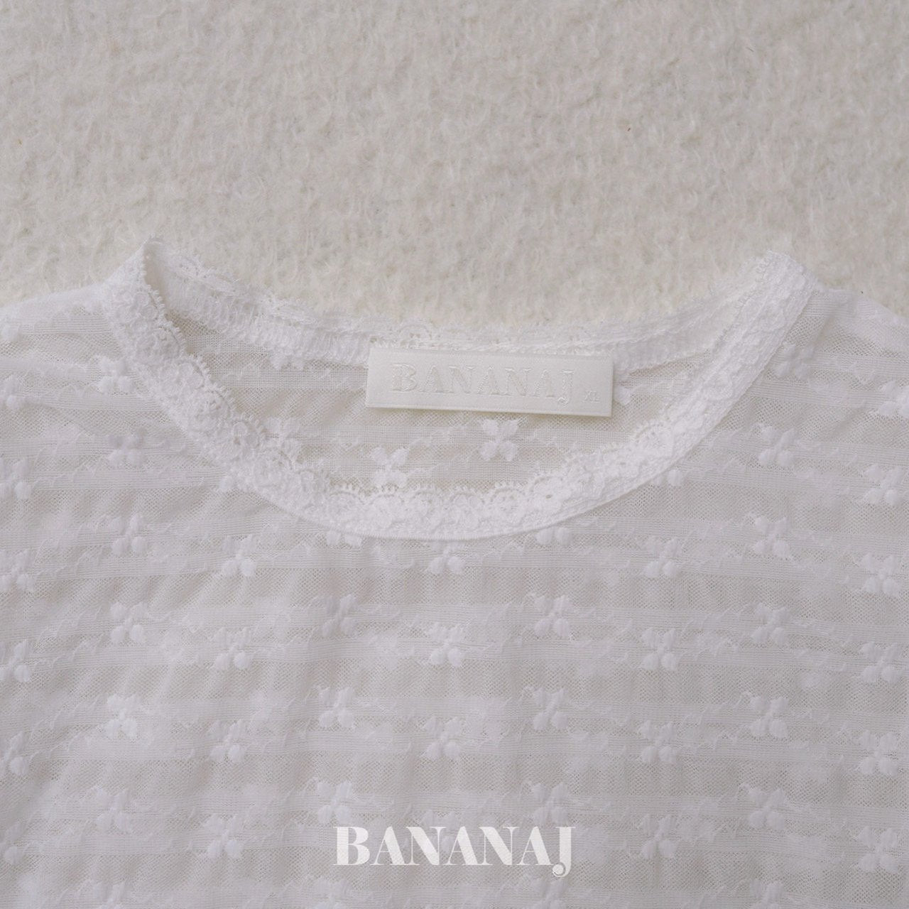 ［BANANAJ］Rhythm flower lace tops