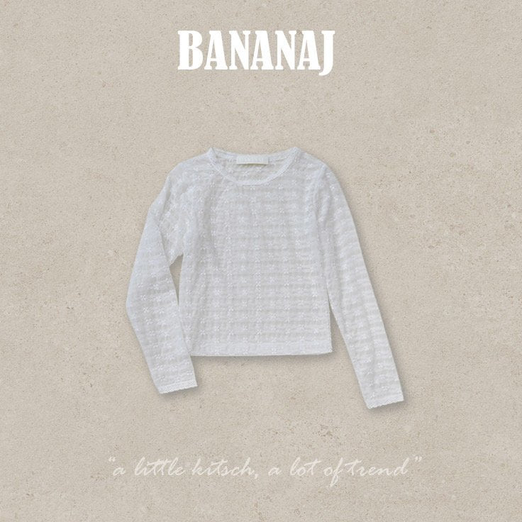 ［BANANAJ］Rhythm flower lace tops