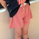 ［ninibello］Coby stripe button short pants