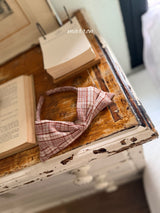 ［marron］Check ribbon headband