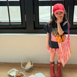 ［ninibello］Coby stripe button short pants