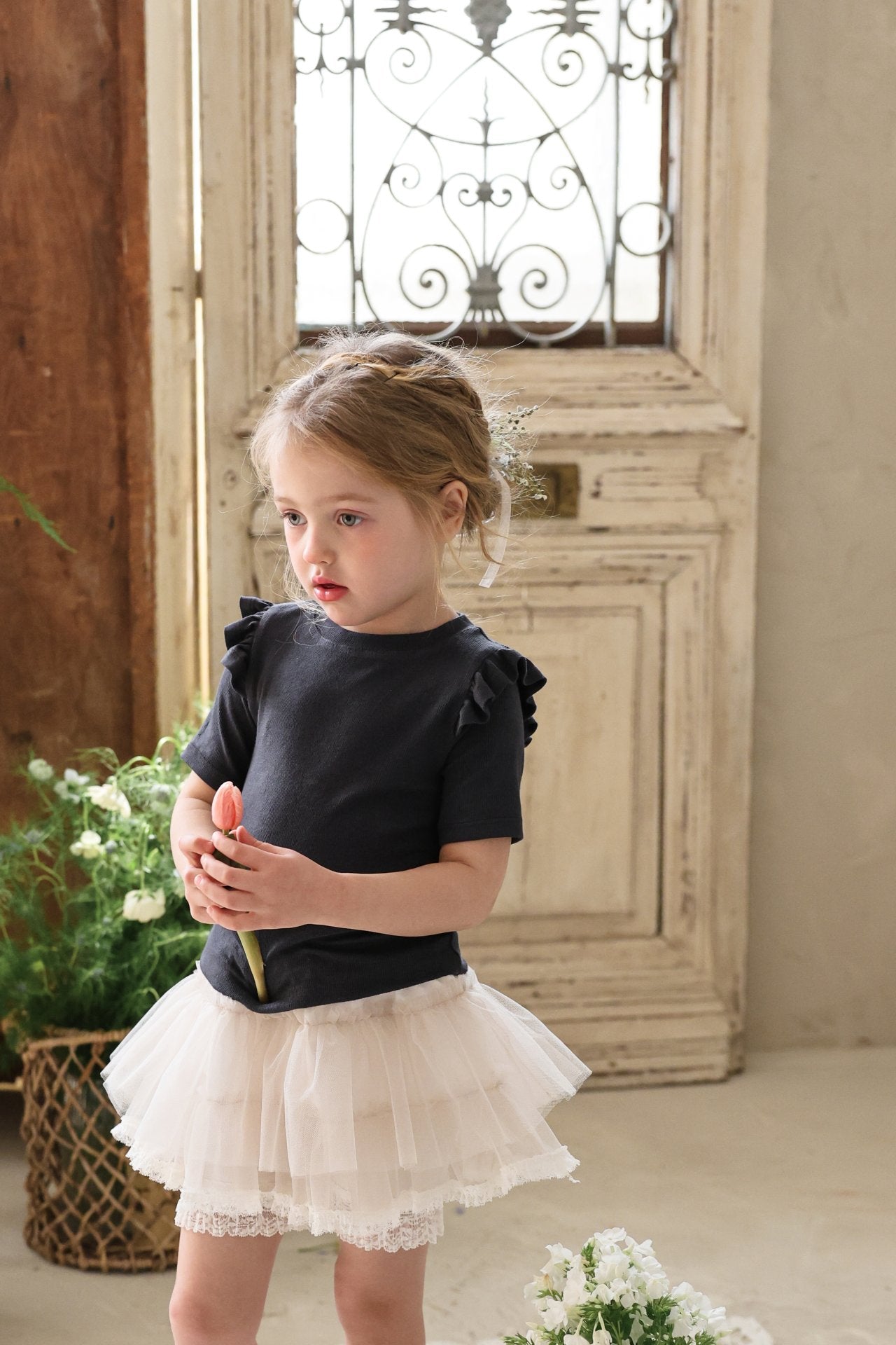 ［FLO］Uni frill tee