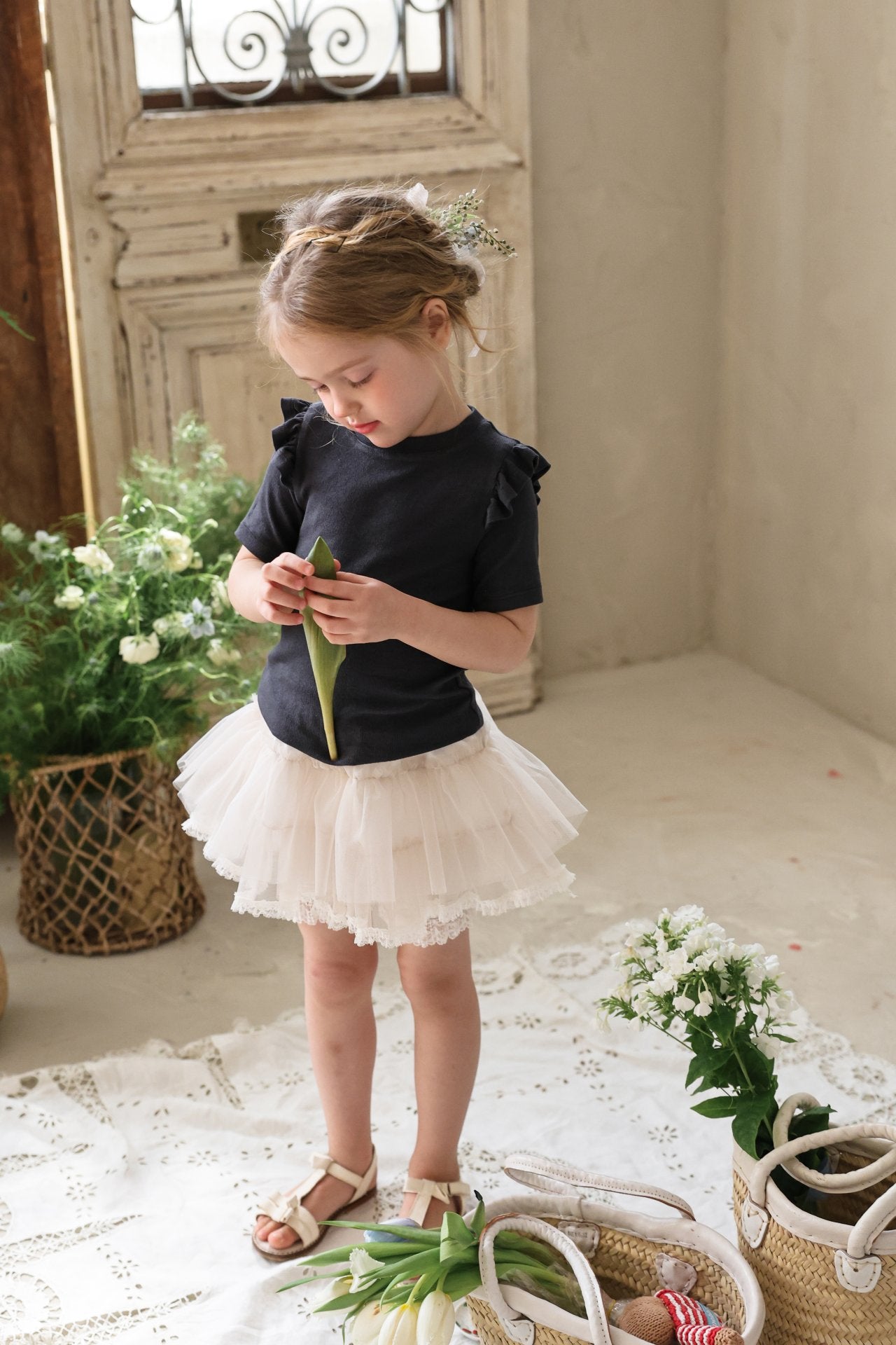 ［FLO］Uni frill tee