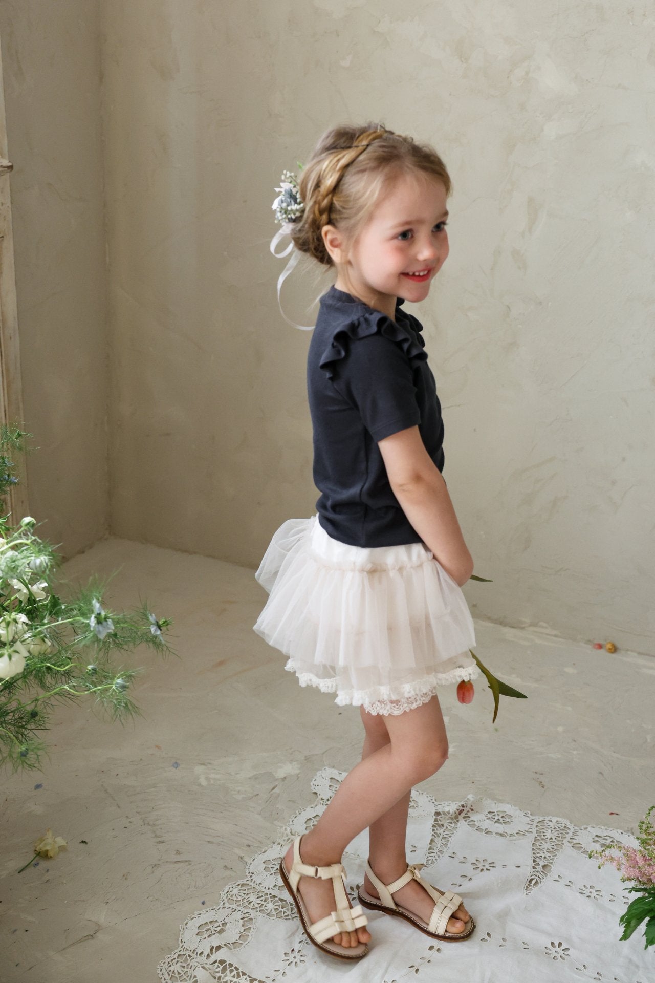 ［FLO］Uni frill tee