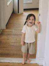 ［MELMEL］Linen half pants
