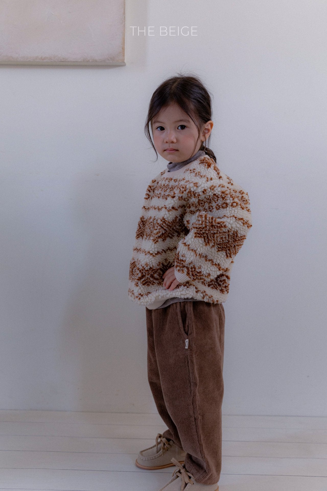 ［The beige］Warm basic pants