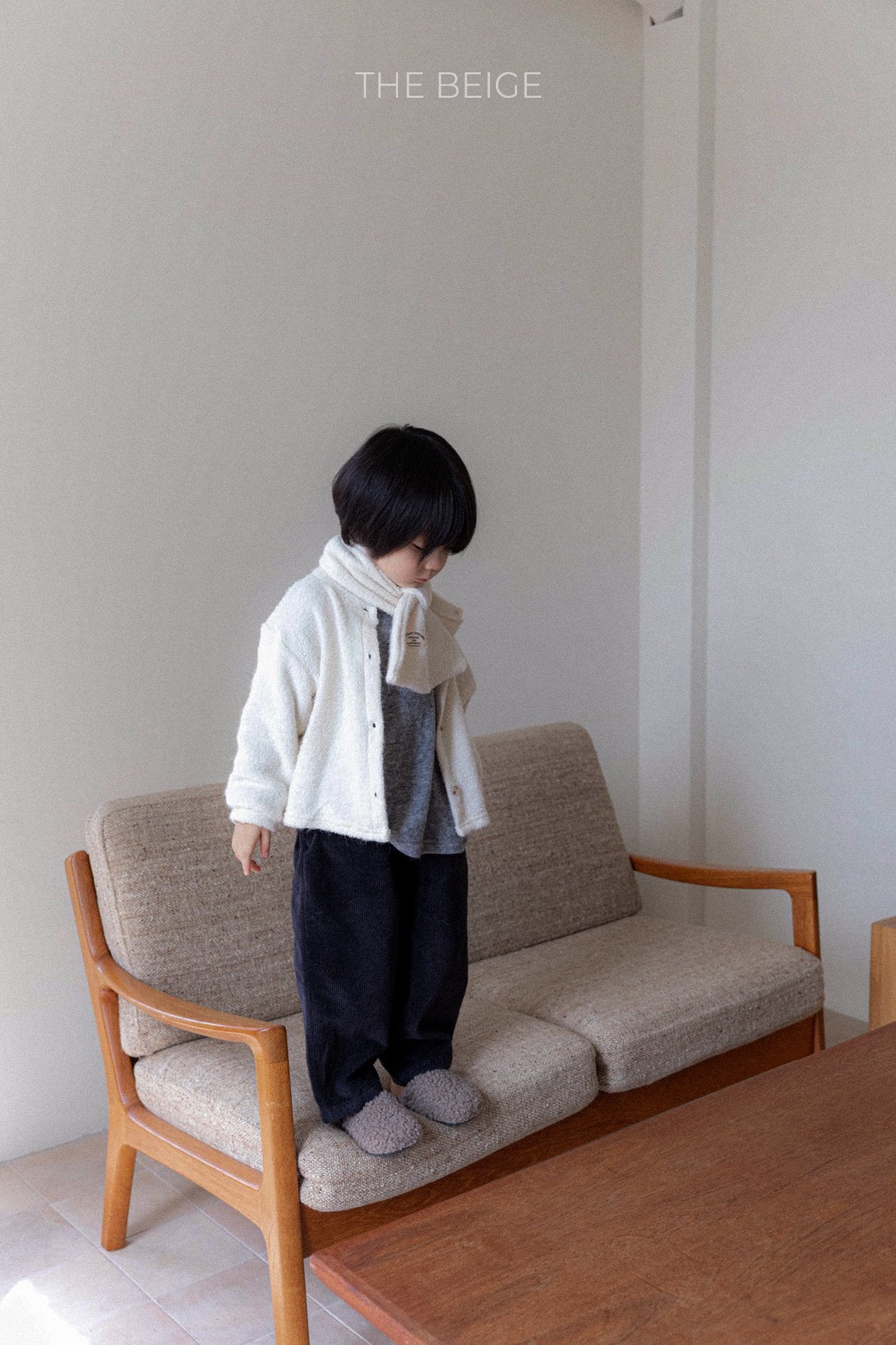 ［The beige］Warm basic pants