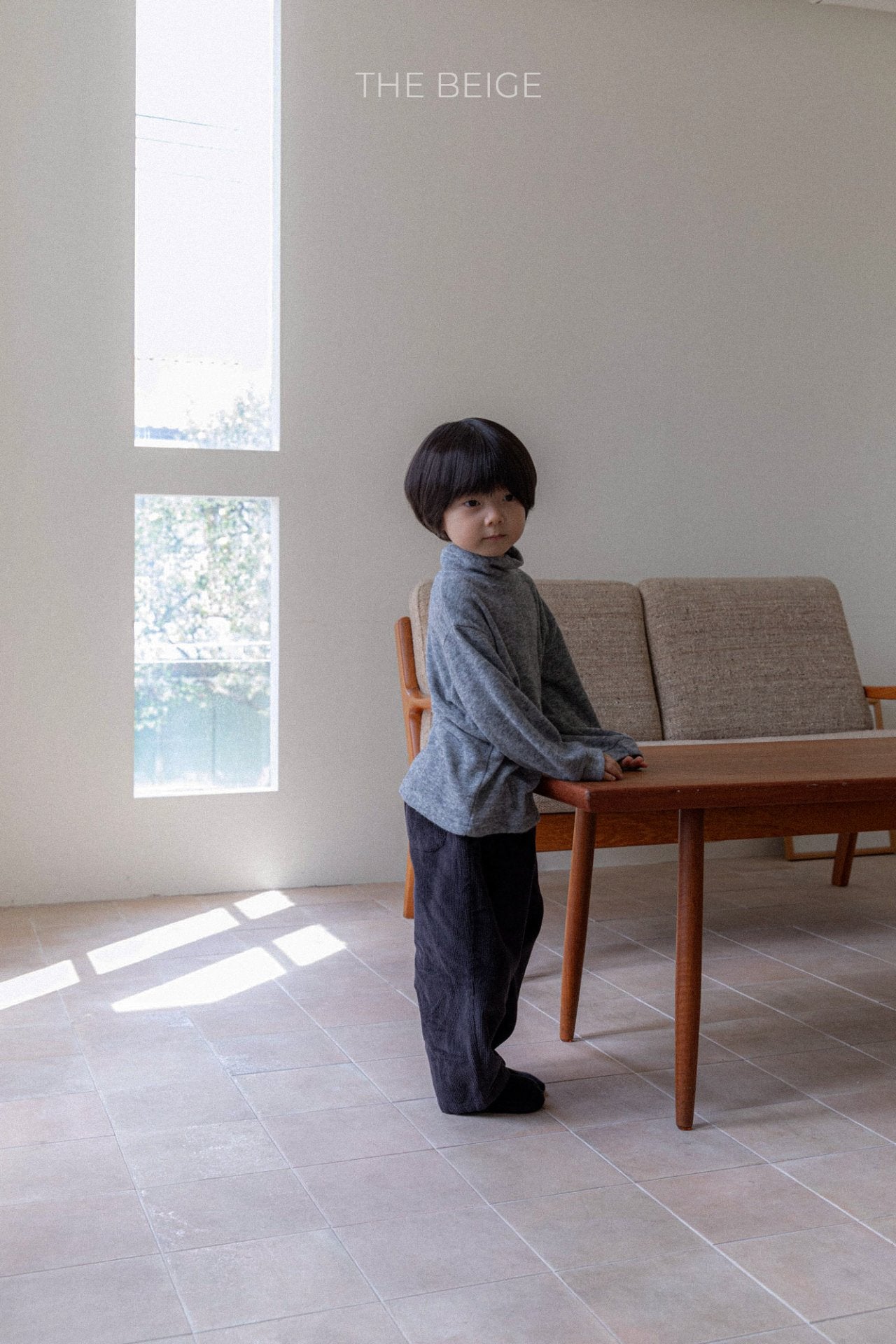 ［The beige］Warm basic pants