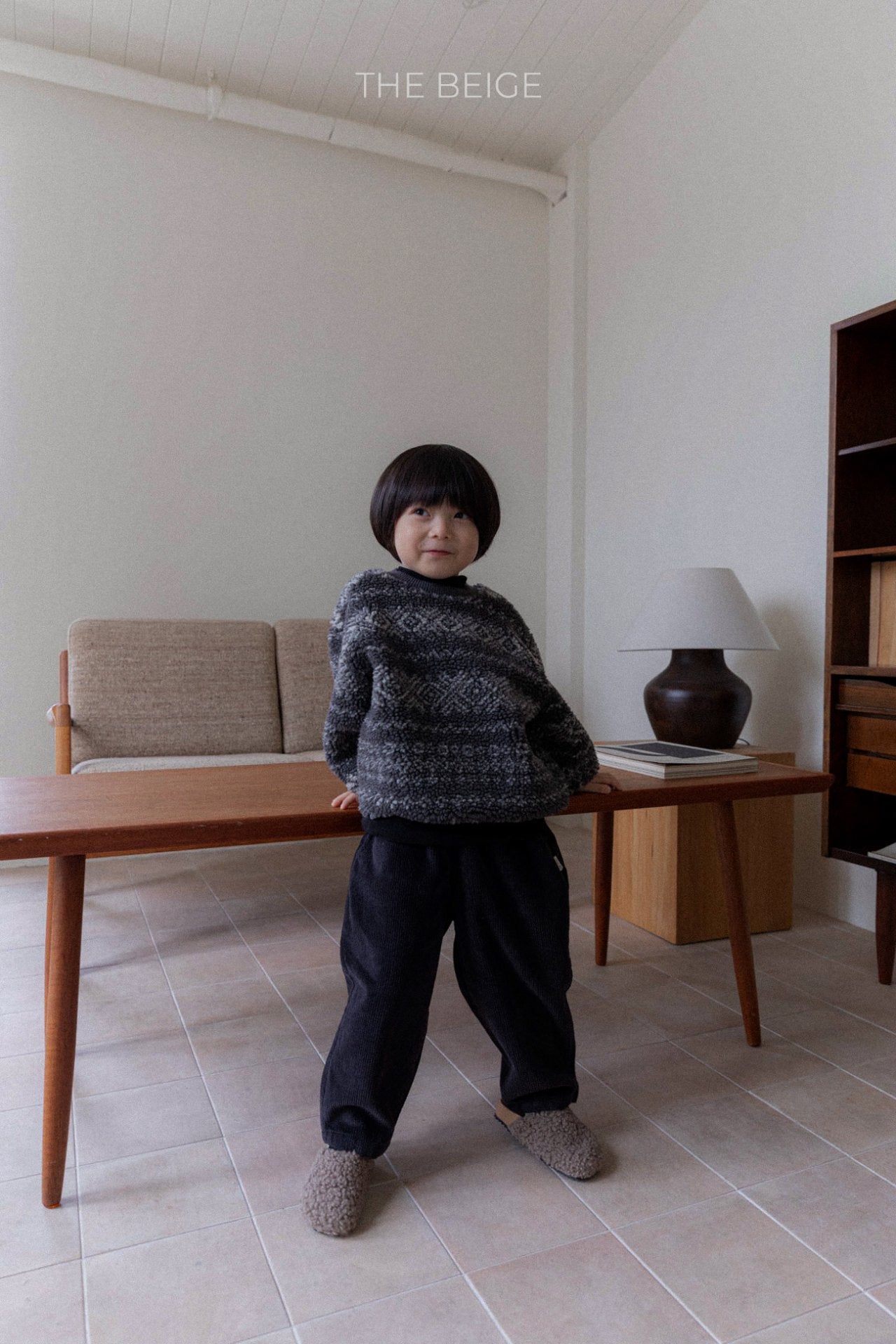 ［The beige］Warm basic pants