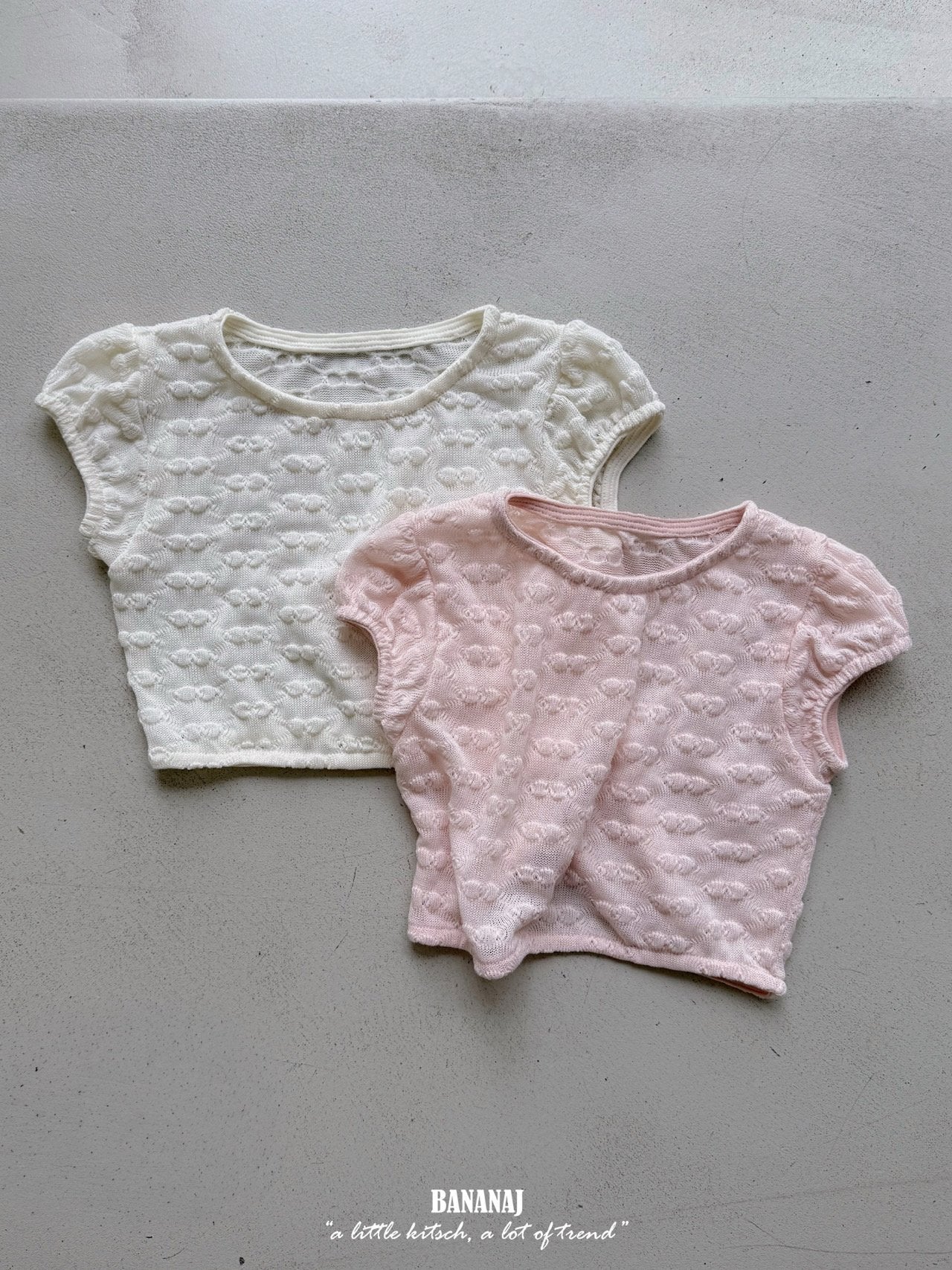 ［BANANAJ］Bubble puff tops