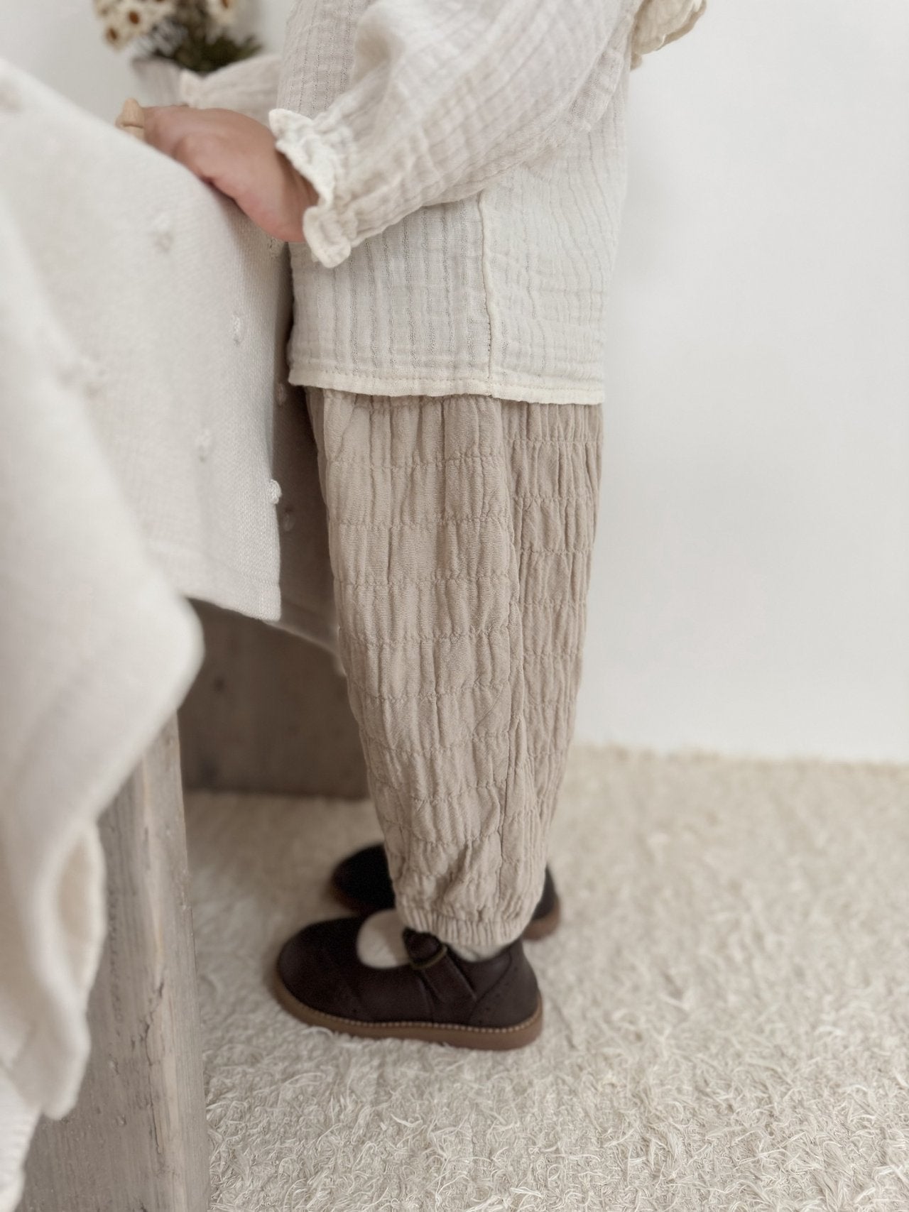 ［mimi market］Crinkle sausage pants
