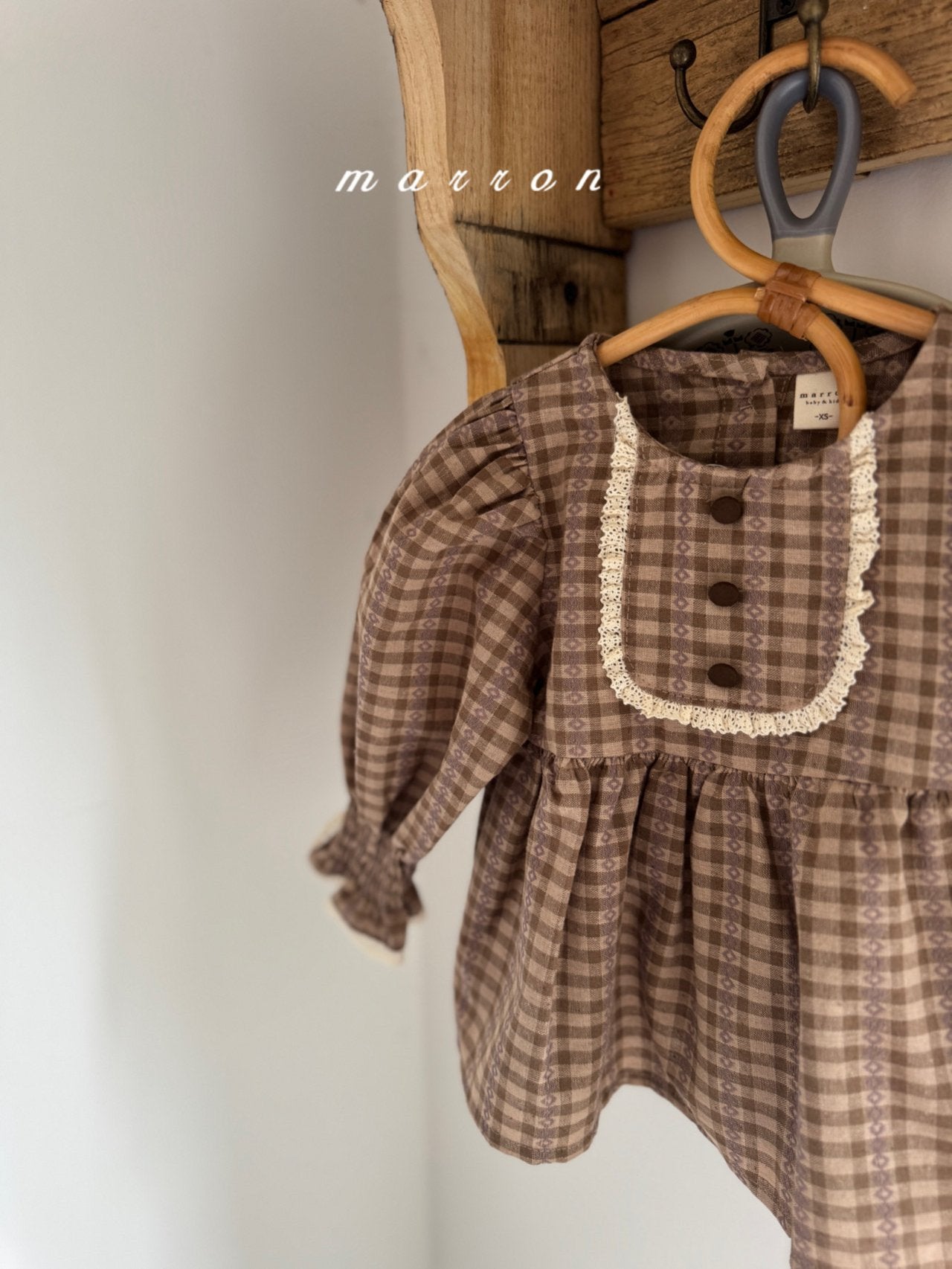 ［marron］Chocolate smock blouse