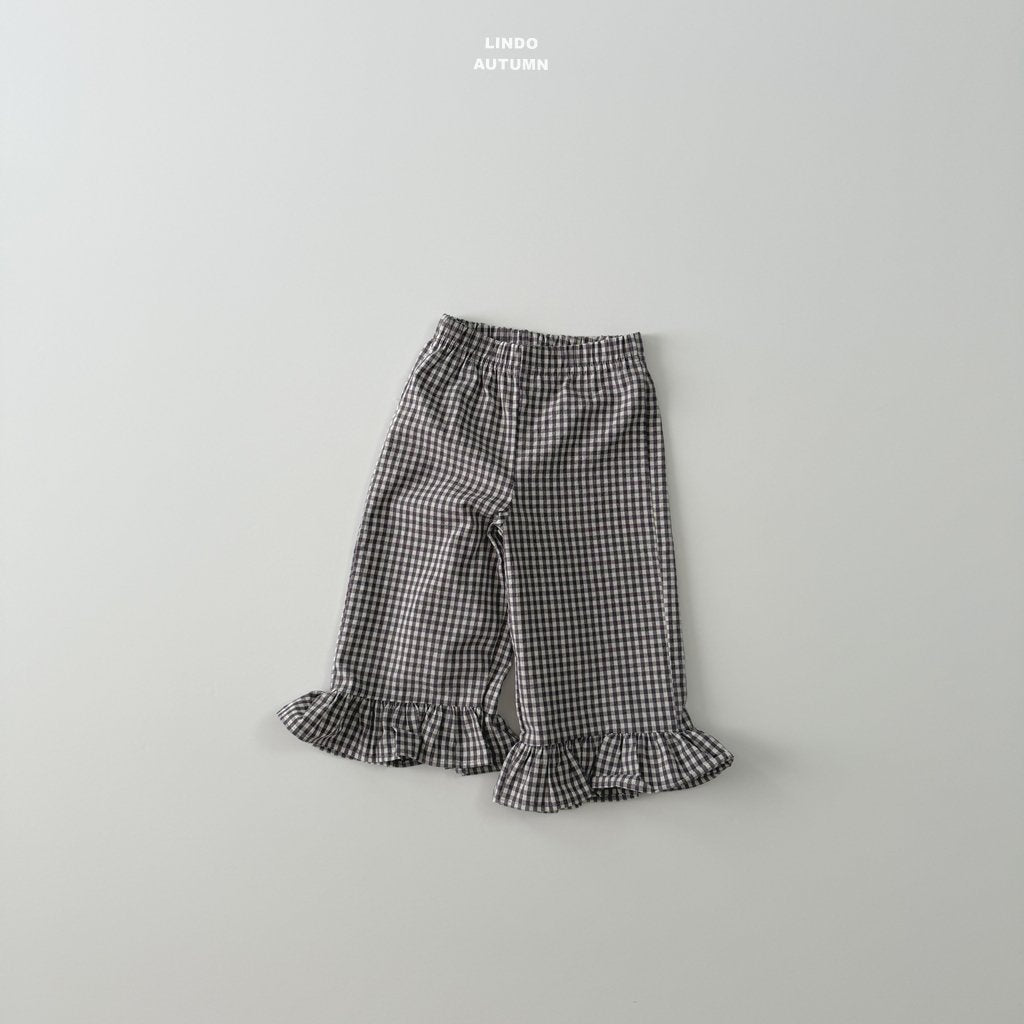 ［LINDO］Sweet check frill pants