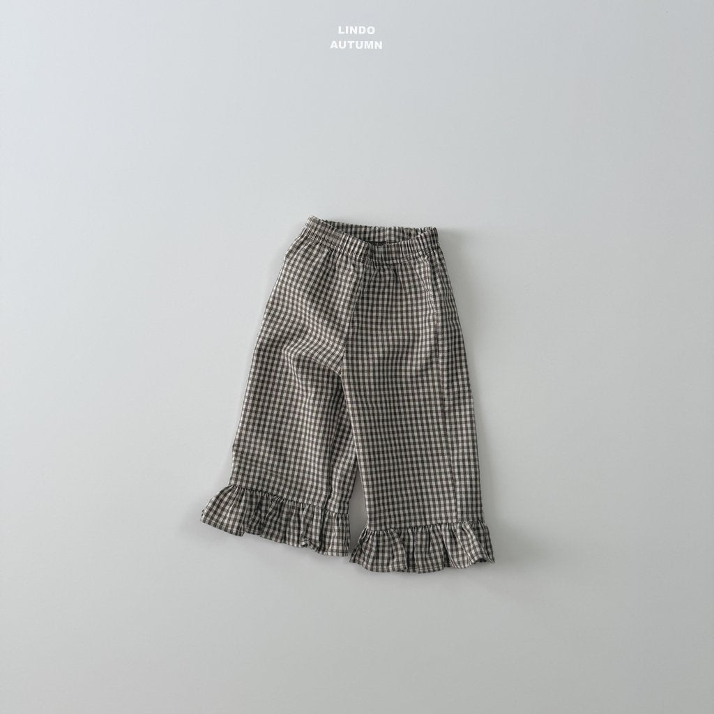 ［LINDO］Sweet check frill pants