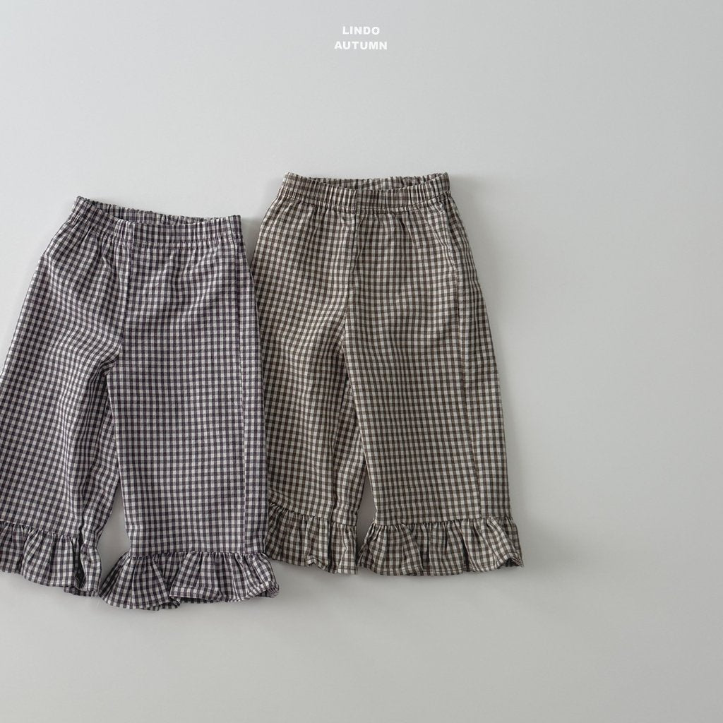 ［LINDO］Sweet check frill pants