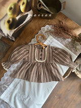 ［marron］Chocolate smock blouse