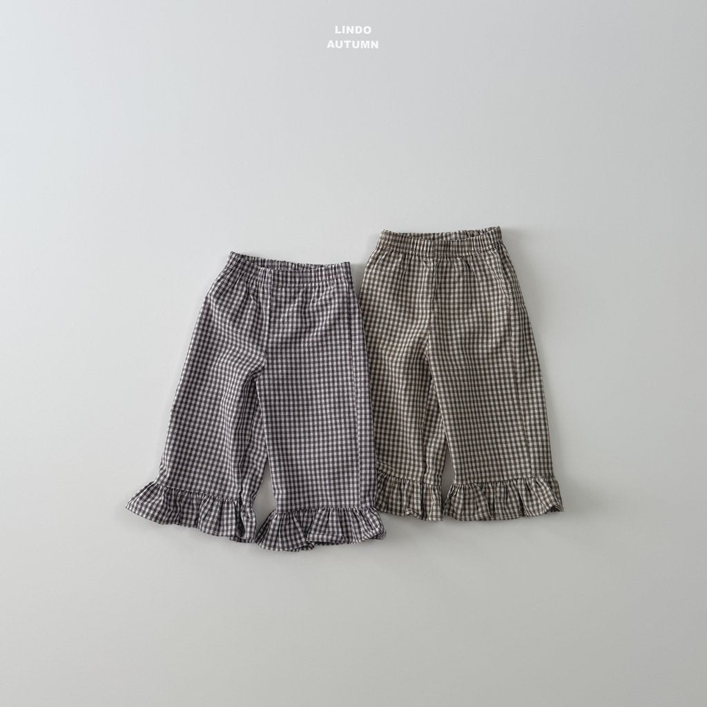 ［LINDO］Sweet check frill pants