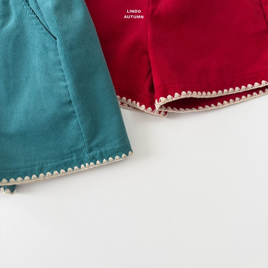 ［LINDO］Corduroy mellow short pants