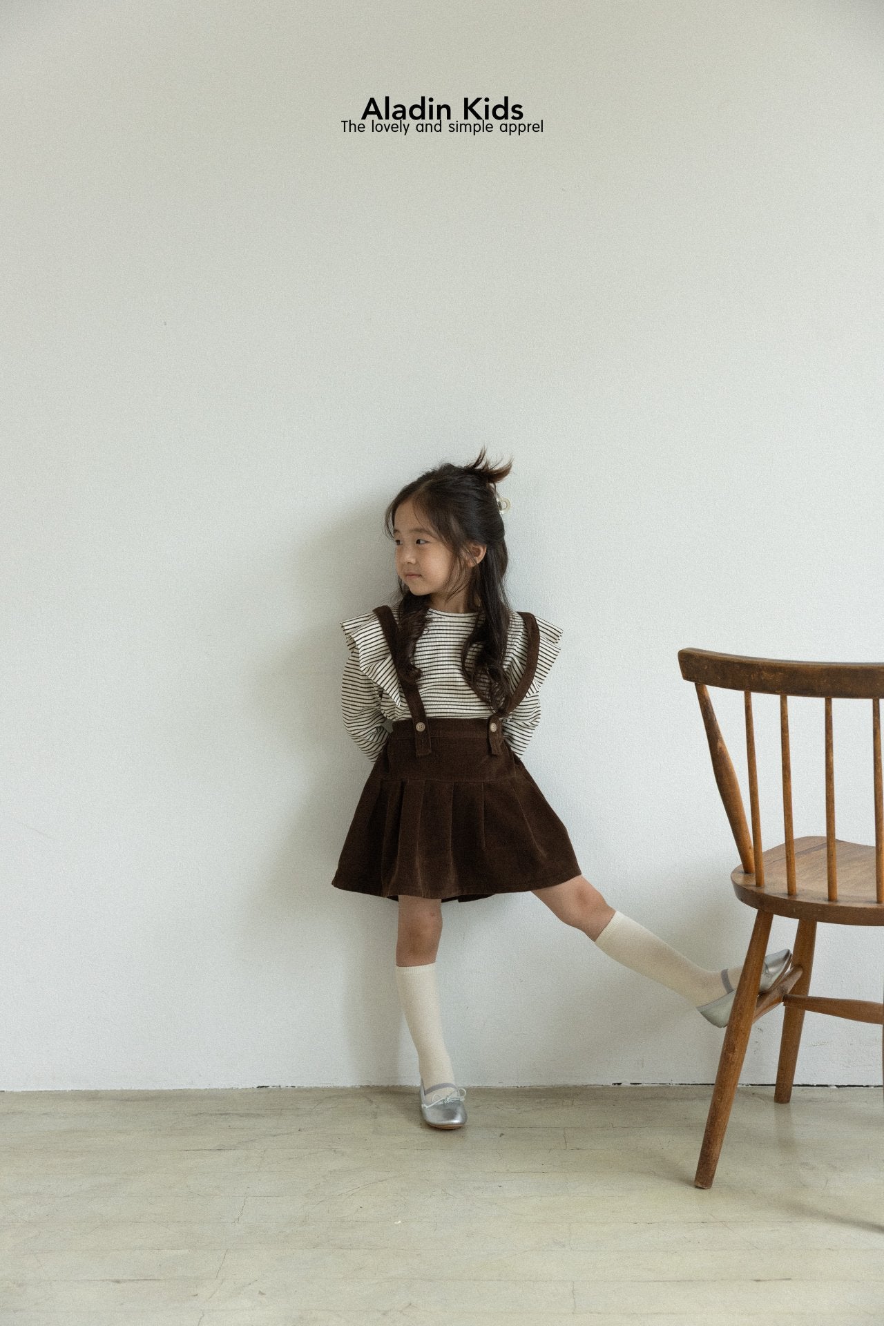 ［aladin］Pleats suspender skirt