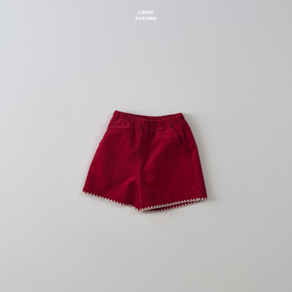 ［LINDO］Corduroy mellow short pants